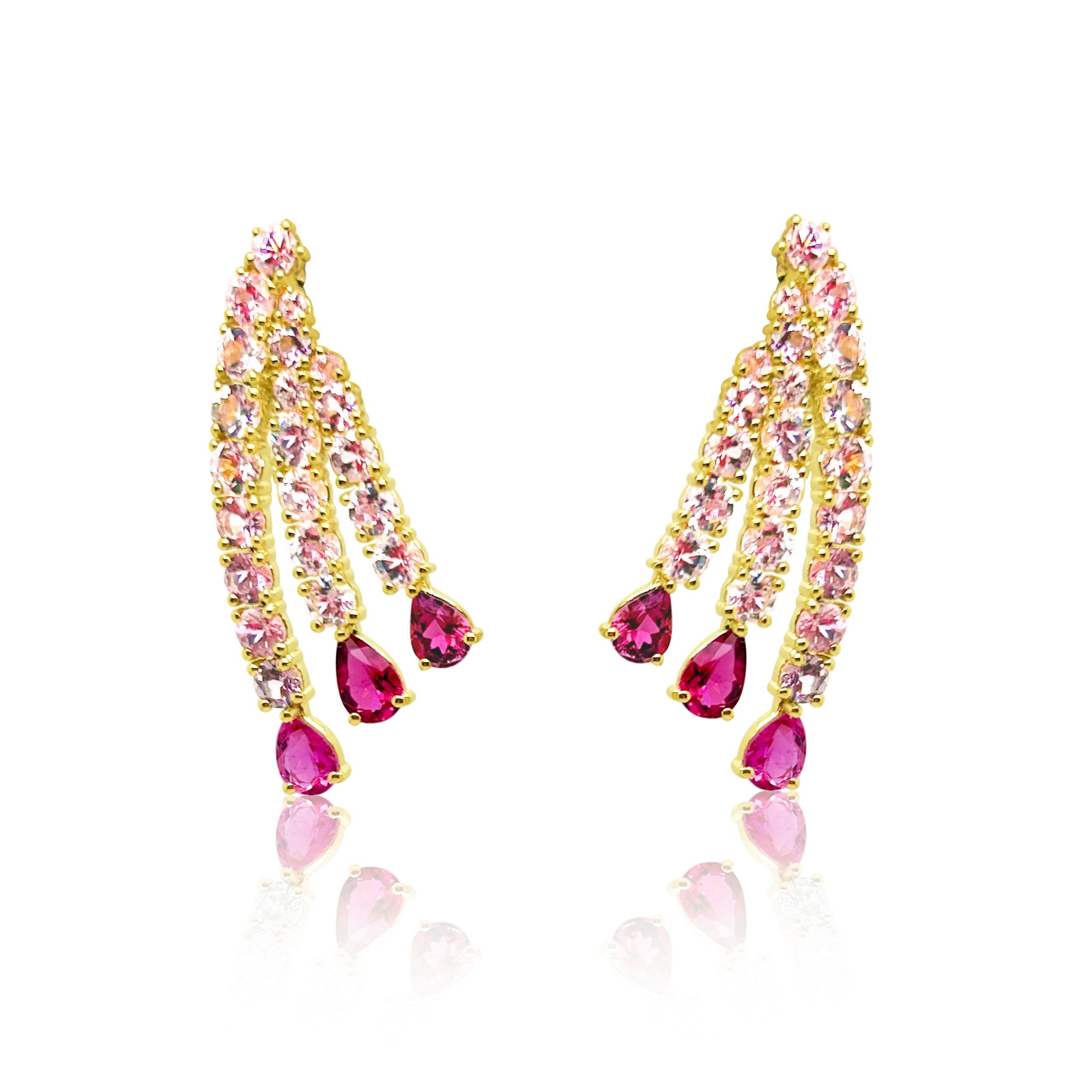 Pink Sapphire Statement Studs sold by Meira T