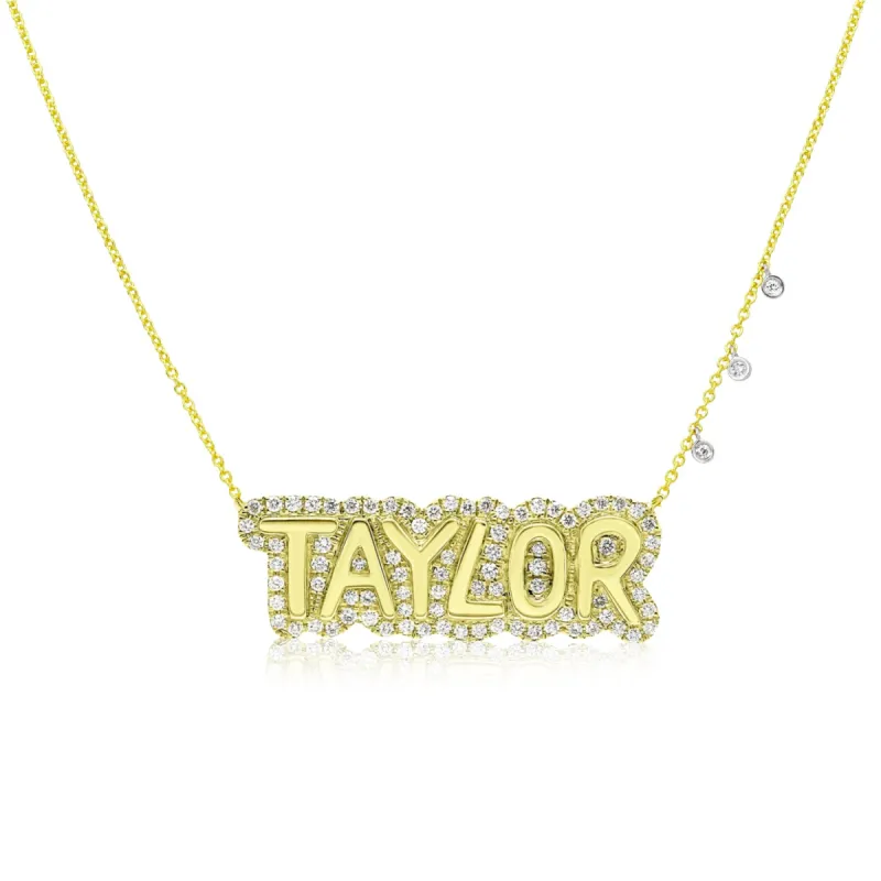 Name Bubble Diamond Necklace sold by Meira T