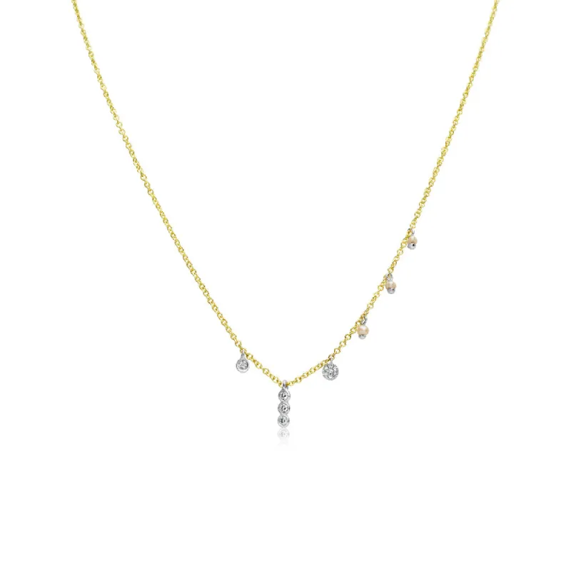 Diamond and Pearl Dainty Necklace sold by Meira T