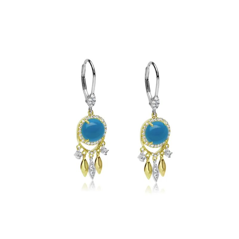 Blue Opal Dreamcatcher Earrings sold by Meira T