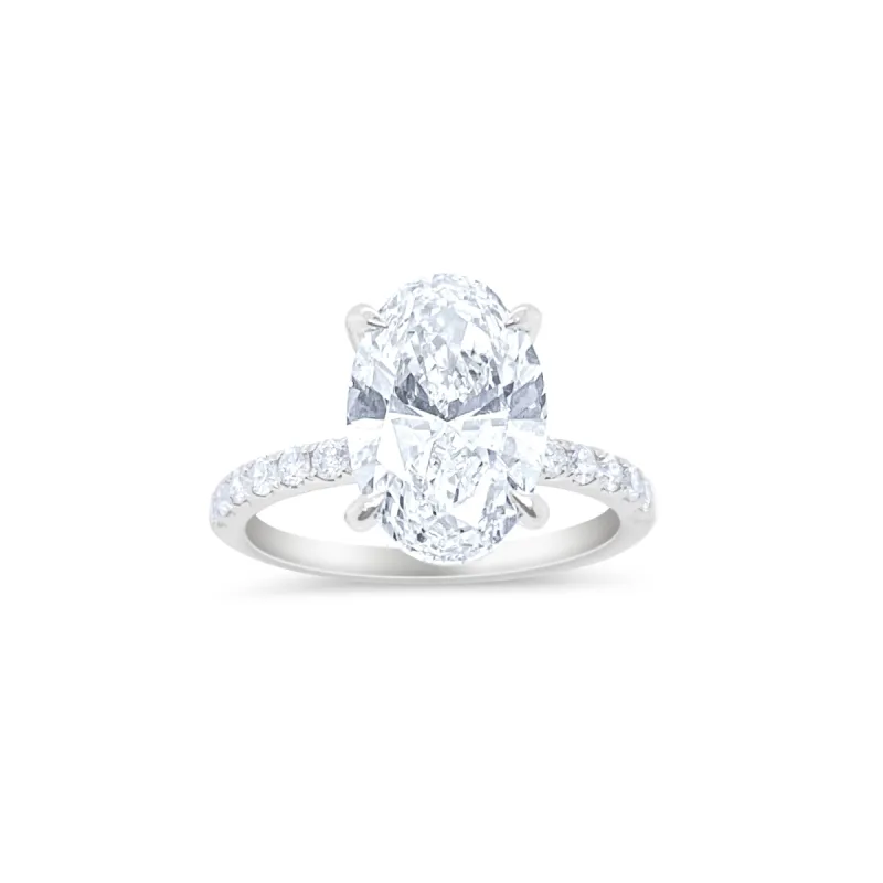 3 Carat Lab Grown Oval Diamond Ring sold by Meira T