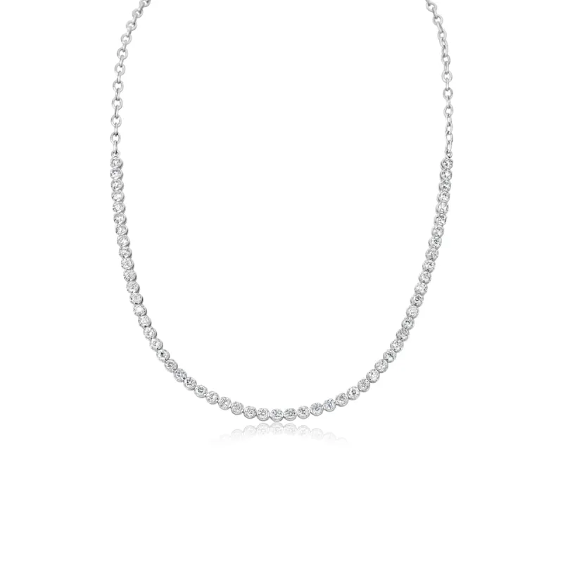 14kt White Gold 3 ct Diamond Choker sold by Meira T