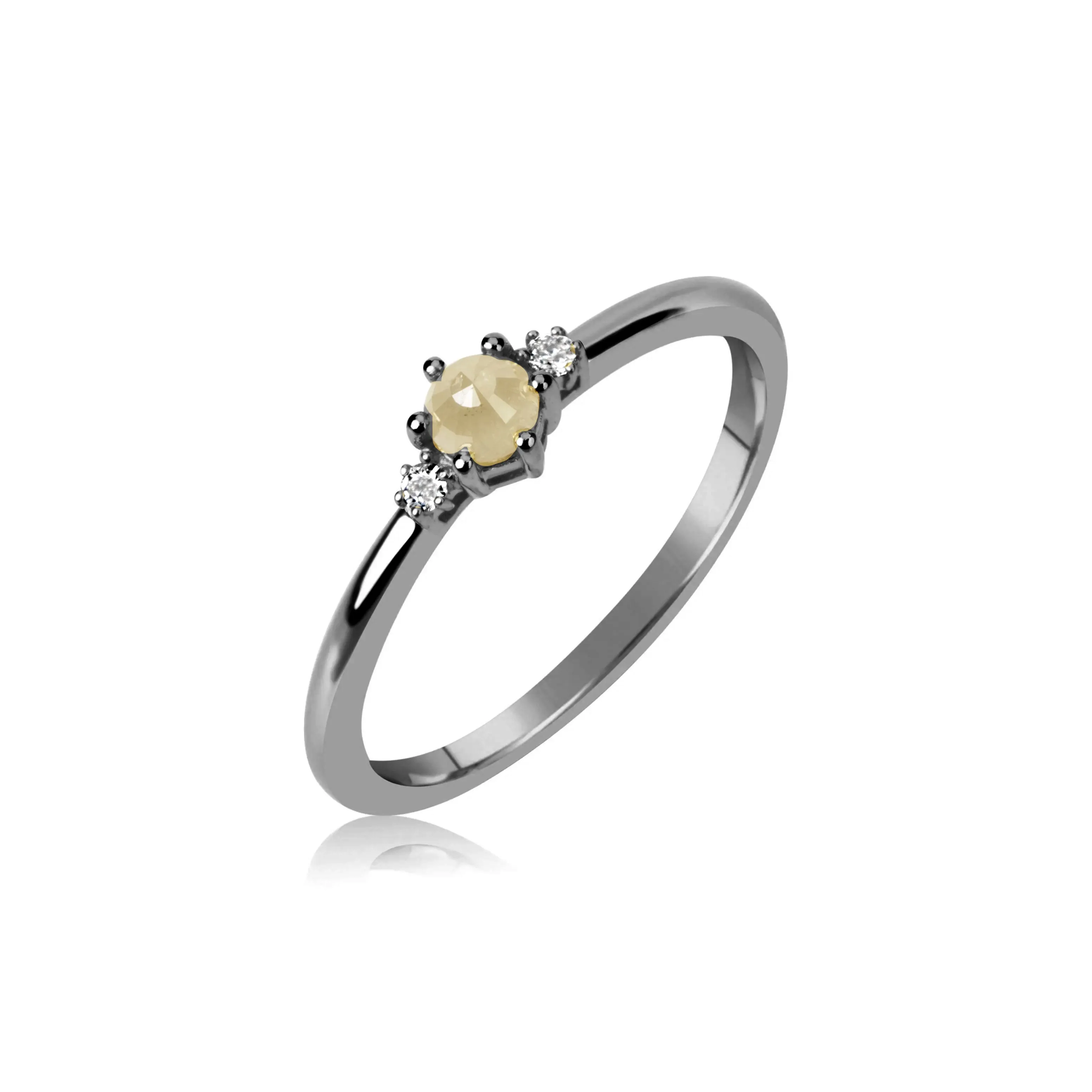 Black Rhodium Rough Diamond Ring (Online Exclusive) sold by Meira T