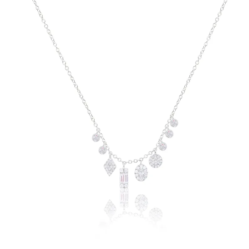 White Gold Illusion Diamond Necklace sold by Meira T