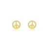 Yellow Gold Peace Sign Studs sold by Meira T