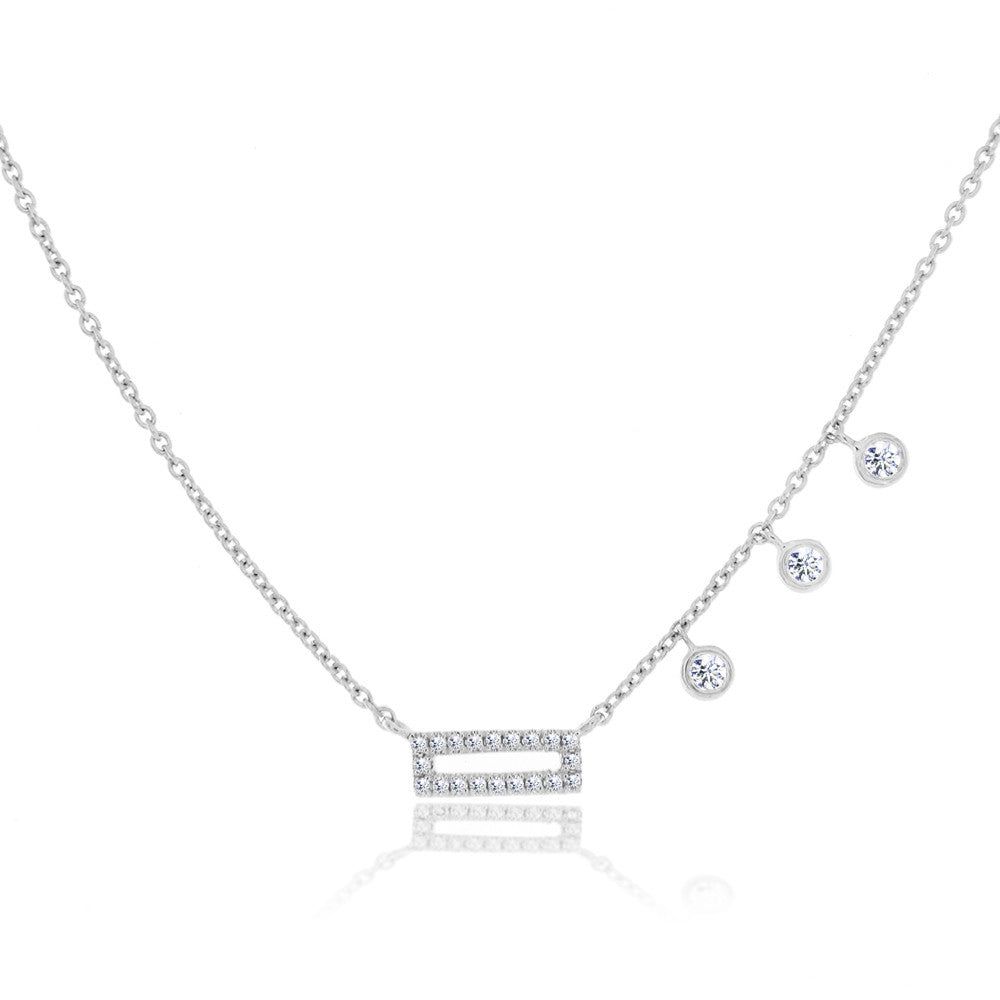 White Gold Bar Necklace sold by Meira T