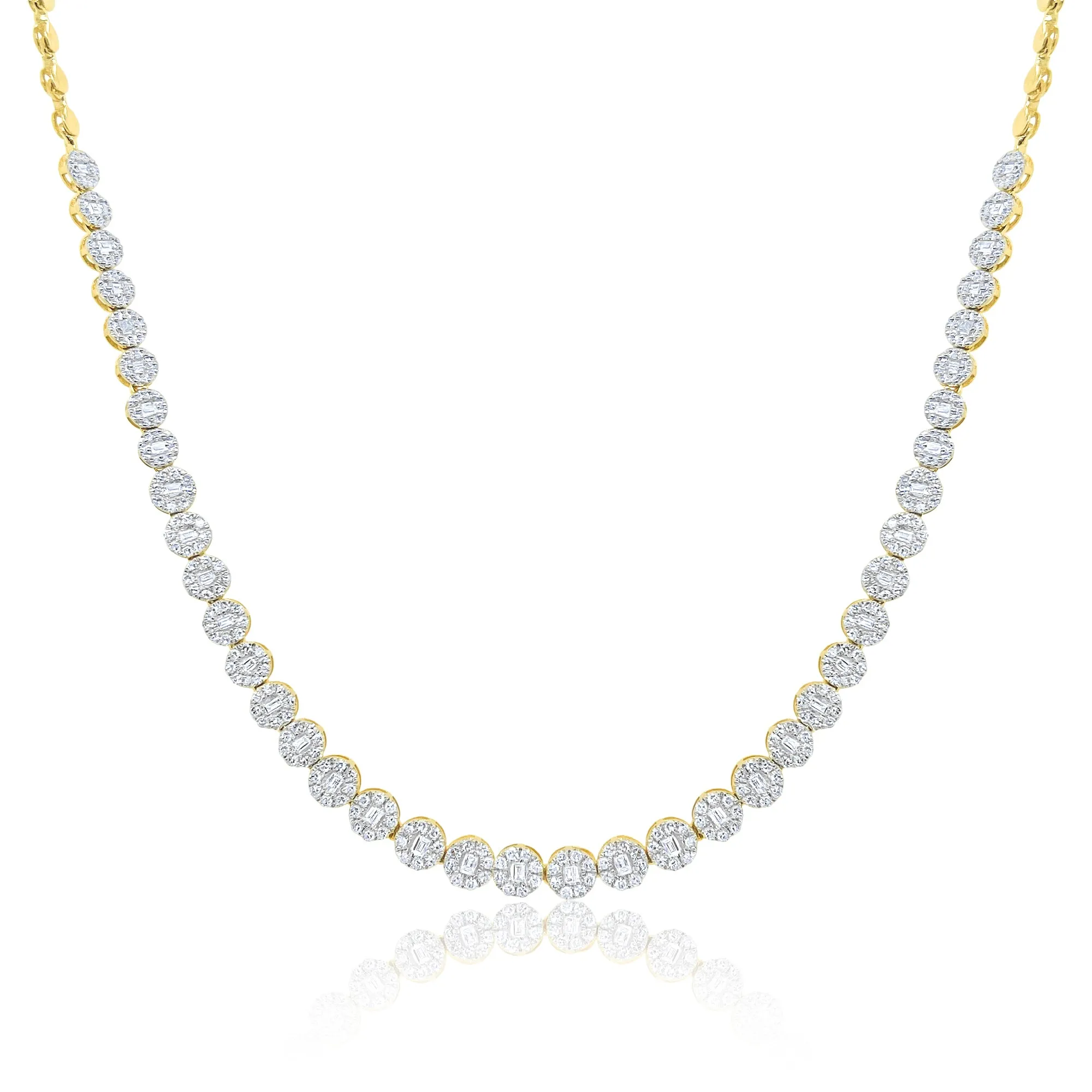 Half and Half Diamond Disc Necklace ONLINE EXCLUSIVE sold by Meira T