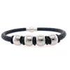 Stainless Steel Leather Bracelet sold by Meira T