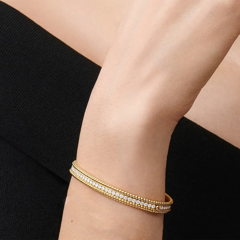 Rose Gold and Diamonds Bangle sold by Meira T product image thumbnail 2
