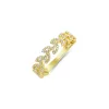 Yellow Gold Diamond Leaf Band sold by Meira T