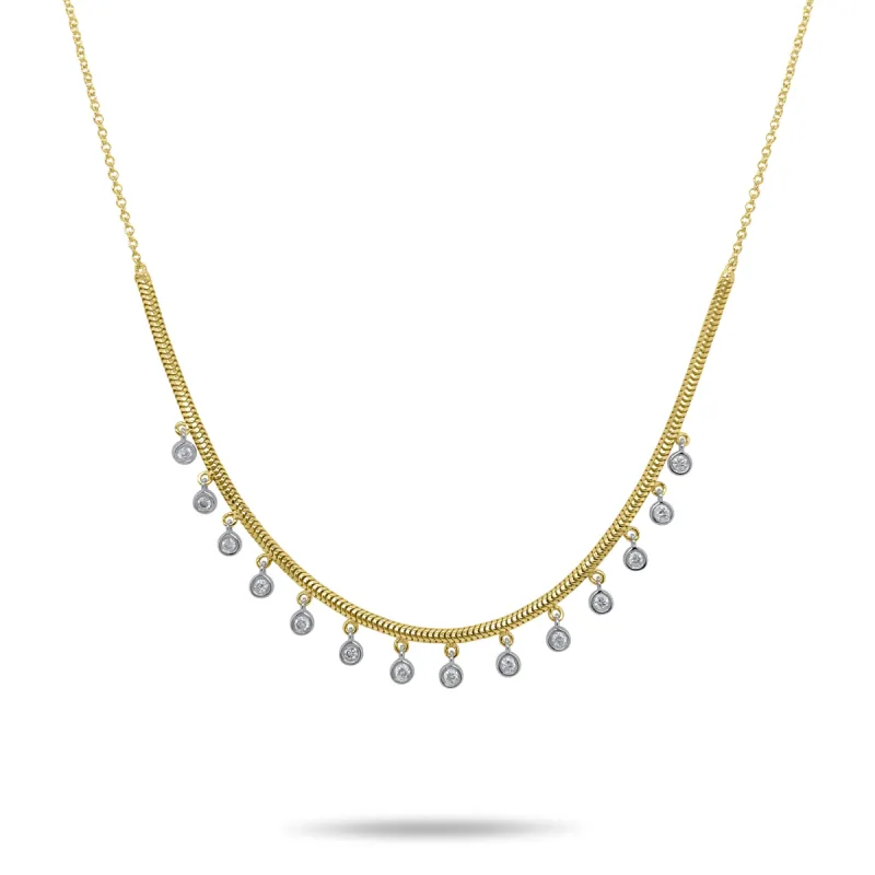 Snake Chain Bezel Necklace sold by Meira T