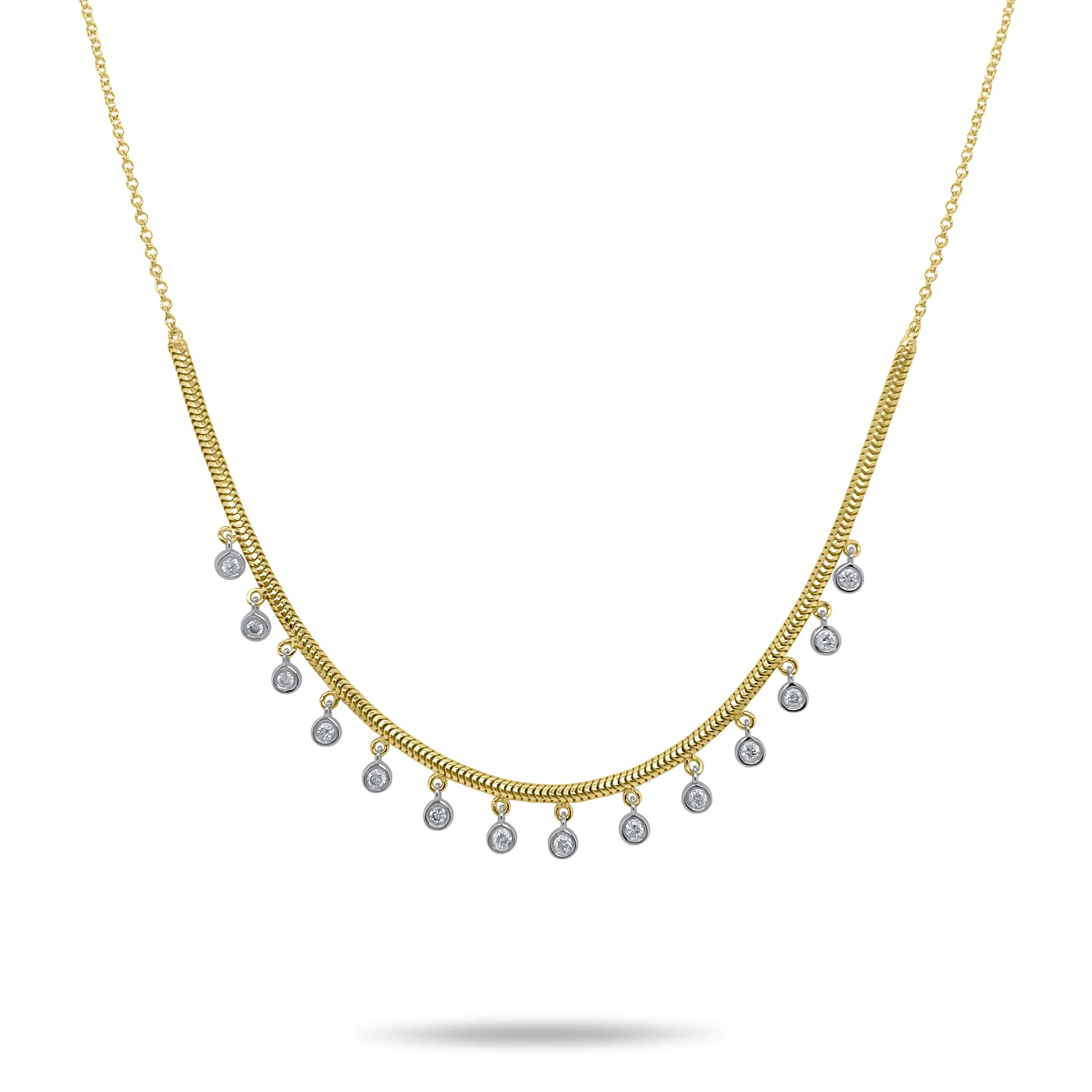 Snake Chain Bezel Necklace sold by Meira T