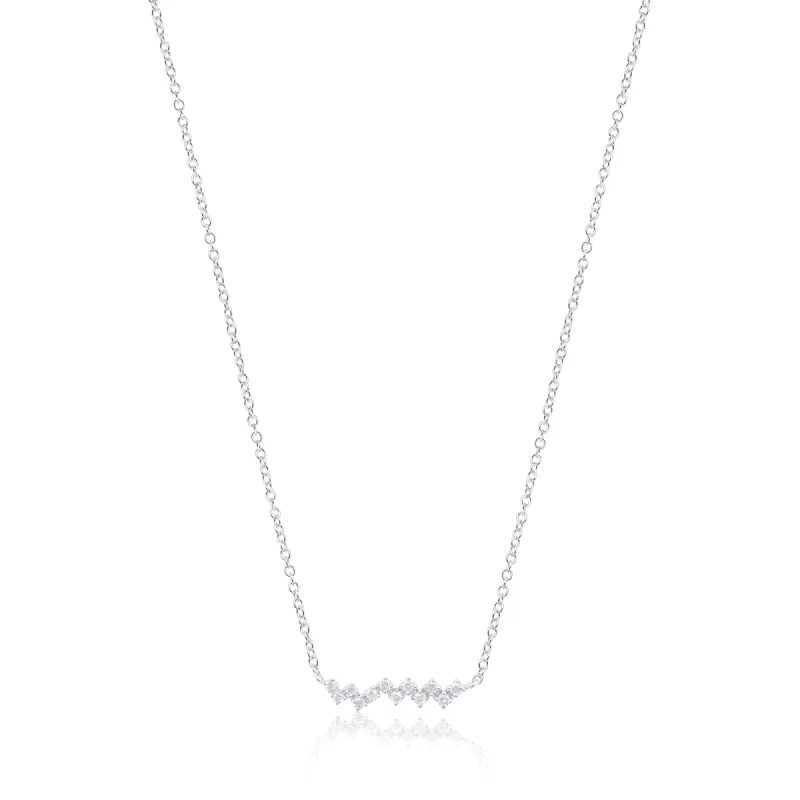 Diamond Bar Necklace sold by Meira T