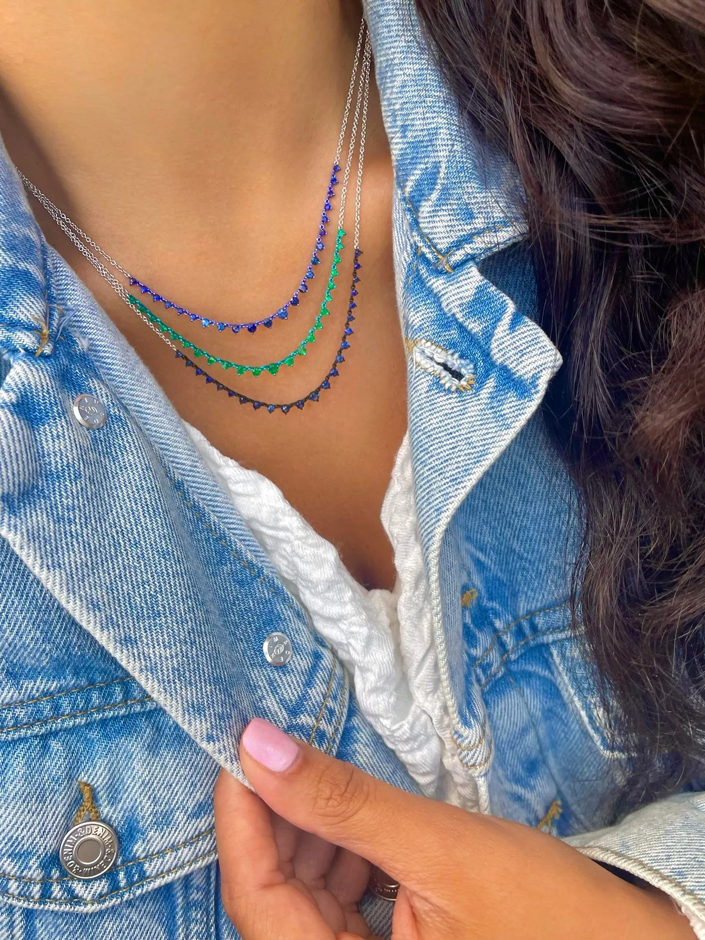 Space Black 1 Carat Blue Sapphire Necklace sold by Meira T product image thumbnail 2