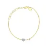 Yellow Gold Diamond Heart Bracelet sold by Meira T