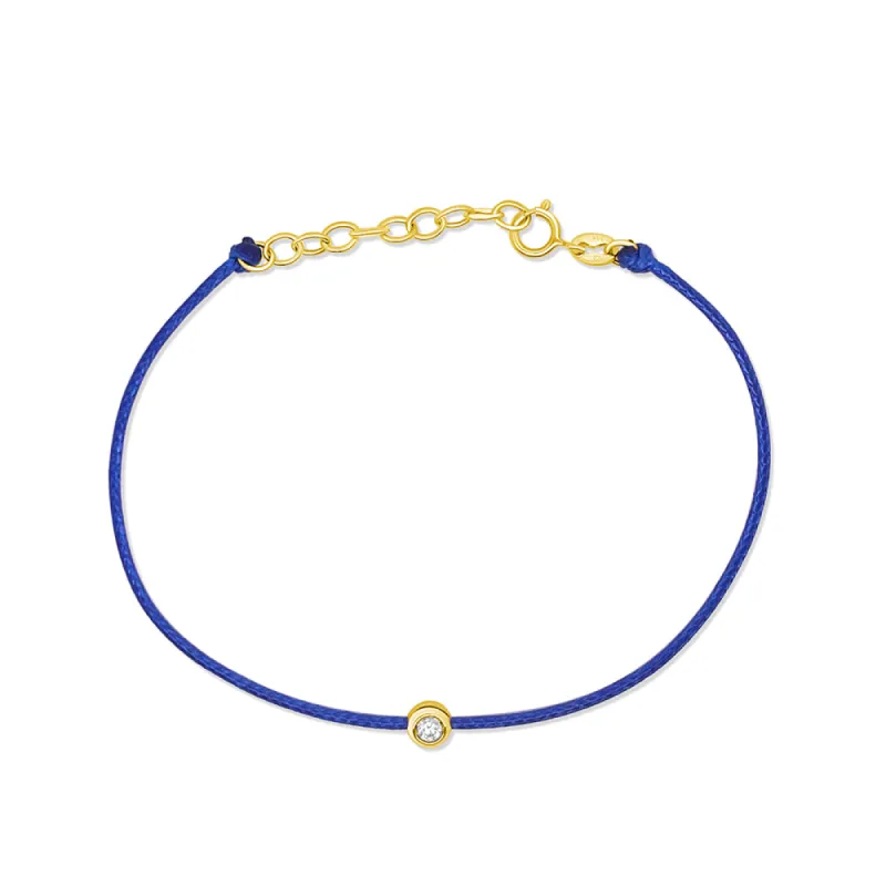 Yellow Gold and Blue Parachute Layering Bracelet sold by Meira T