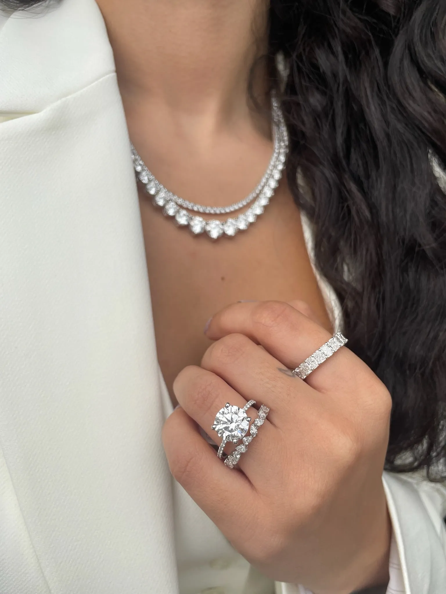 4 Carat LAB Grown Emerald Cut Eternity Band Ring sold by Meira T product image thumbnail 2