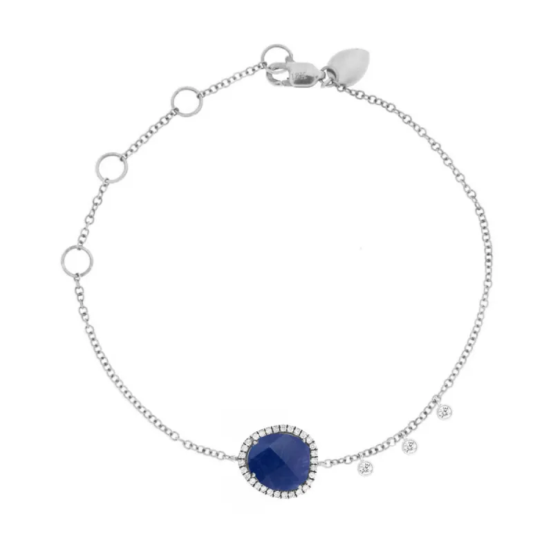 White Gold Signature Sapphire Bracelet sold by Meira T
