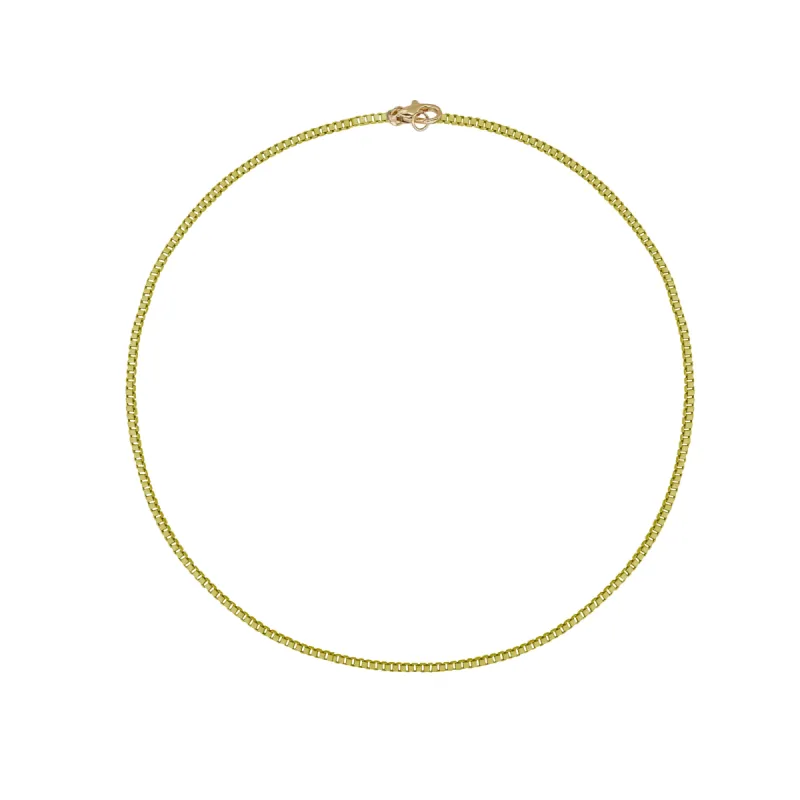 Light Yellow Thick Box Chain Chain Necklace sold by Meira T