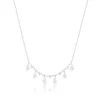 White Gold Pear Diamond Charm Necklace sold by Meira T