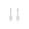 White Gold Diamond Drop Earrings | 4.5 ct LAB Diamond sold by Meira T