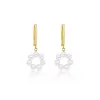 Yellow Gold and Pearl Huggies sold by Meira T