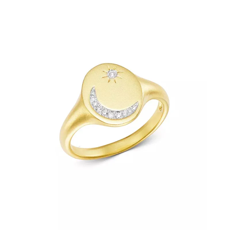 Meira T Moon and Star Signet Ring sold by Meira T