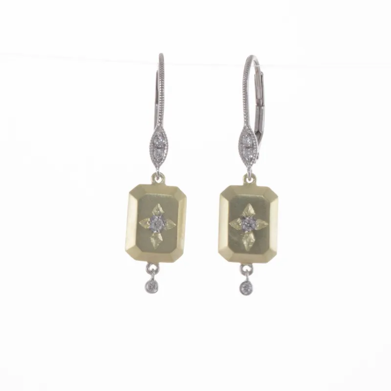 Drop Diamond Cross Earrings sold by Meira T