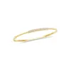 Yellow Gold Diamond Cluster Bangle sold by Meira T