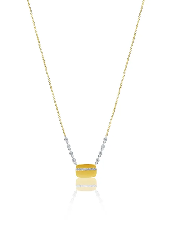 Gold Bar and Diamond Necklace sold by Meira T