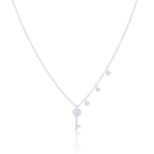 Diamond Key and Bezel Necklace sold by Meira T