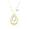 Diamond Tear Drop Halo Necklace sold by Meira T
