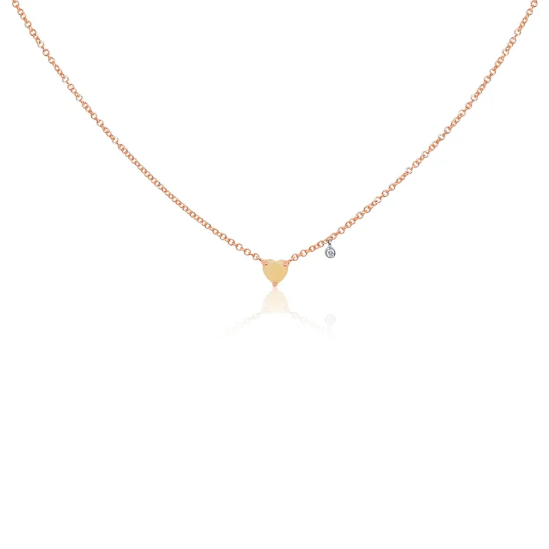 Rose Gold White Sapphire Necklace sold by Meira T