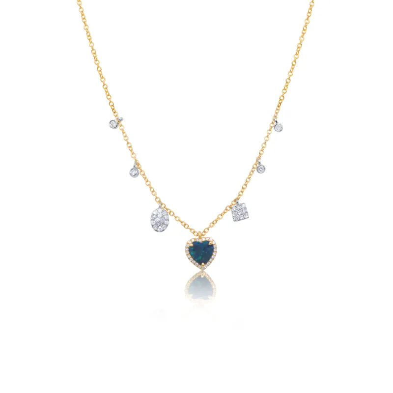 Delicate Opal Heart Necklace sold by Meira T