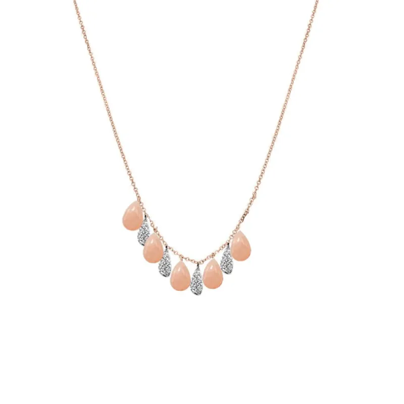 Pink Opal Fringe Necklace sold by Meira T