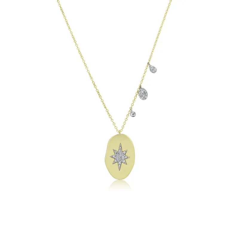 Diamond Starburst Necklace with Charms sold by Meira T