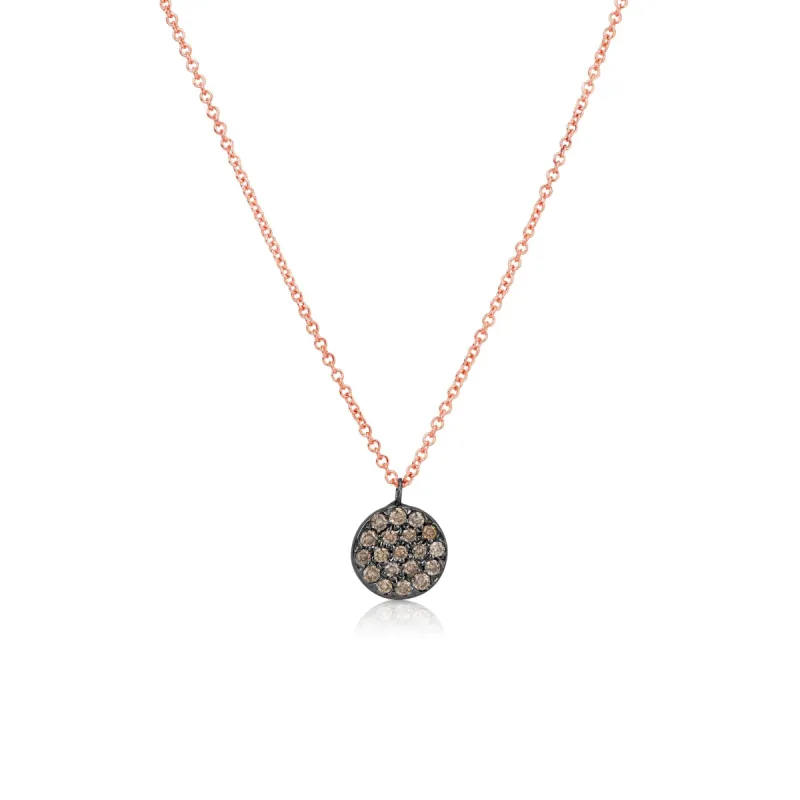 Rose Gold Brown Diamond Necklace sold by Meira T