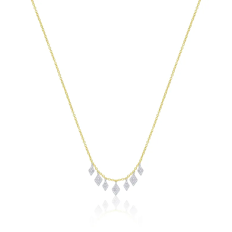 Yellow Gold Diamond Kite Necklace sold by Meira T