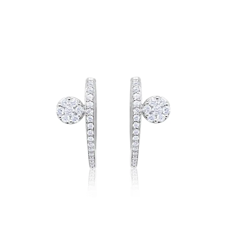 White Gold Diamond Circle Earcuff sold by Meira T