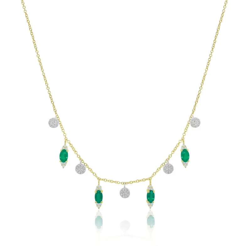 Emerald Yellow Gold Charm Necklace sold by Meira T