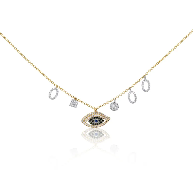 Yellow Gold Evil Eye Necklace sold by Meira T
