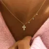 Bezel Set Diamond Cross Necklace sold by Meira T