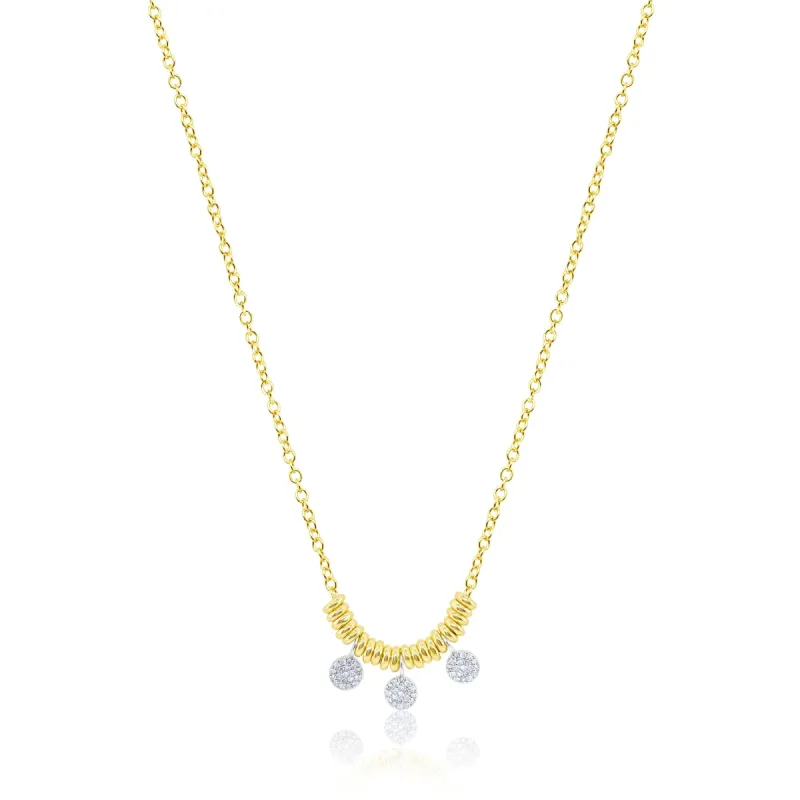 Yellow Gold Disk Necklace sold by Meira T