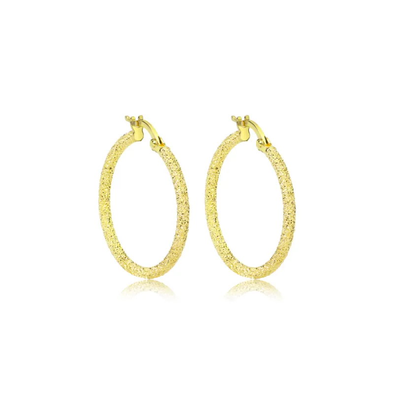 Frosted Medium 25mm Hoops sold by Meira T