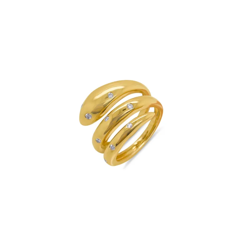 Yellow Gold Diamond Snake Ring *ONLINE EXCLUSIVE* sold by Meira T