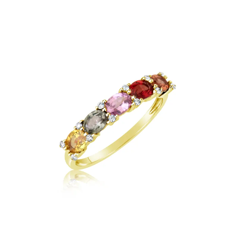Yellow Gold Multicolor Ring sold by Meira T