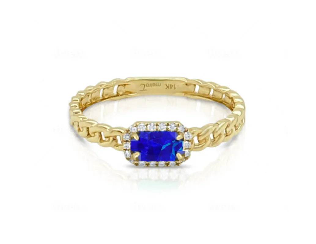 September Yellow Gold And Sapphire Birthstone Ring sold by Meira T