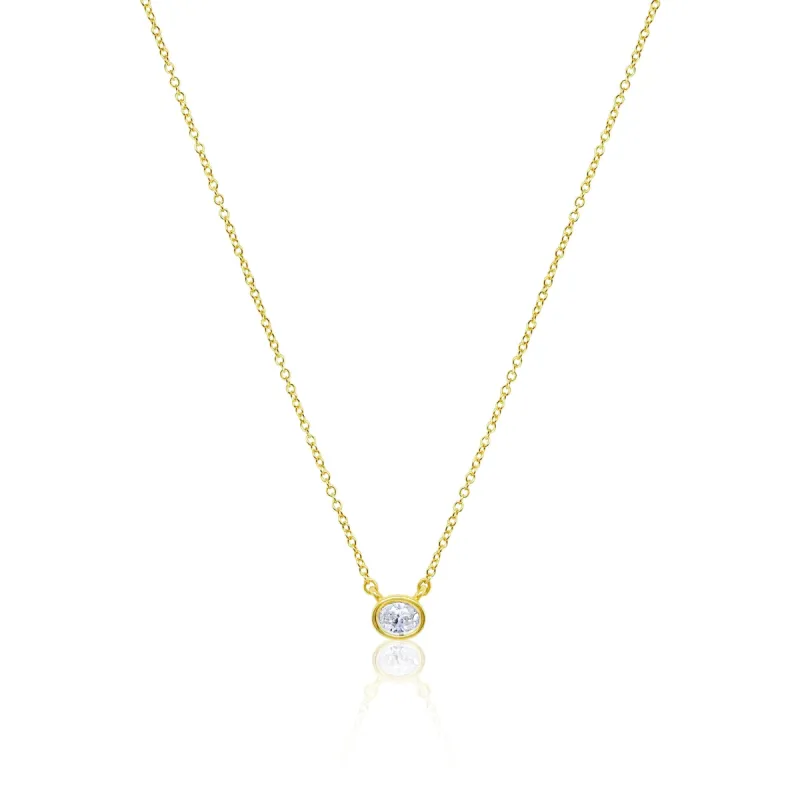 Dainty Yellow Gold Diamond Necklace | The Drop 17 sold by Meira T