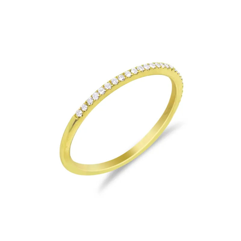Classic Yellow Gold and Diamond Band sold by Meira T