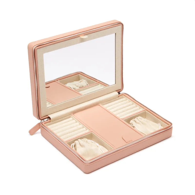 Meira T Leather Jewelry Travel Box in Blush sold by Meira T